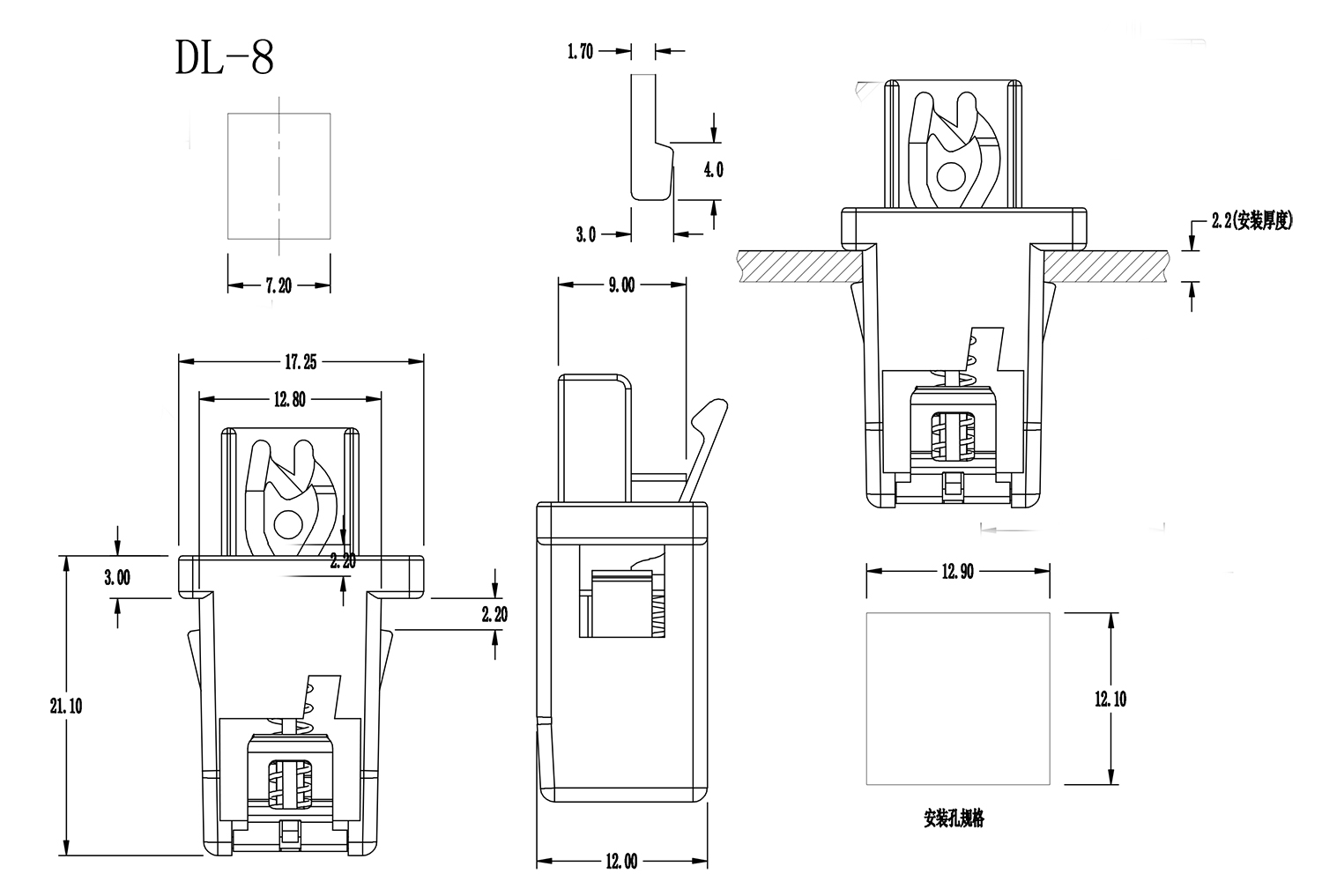 門扣圖紙DL-8